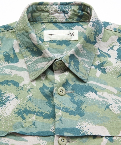 MONKEY TIME（モンキータイム）の「＜MT×nowartt＞∴ MIX/CAMO CPO/シャツ◆（シャツ/ブラウス・メンズ・ブラック/オリーブ・SMALL/MEDIUM/LARGE）」の7枚目の写真