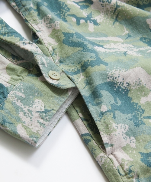 MONKEY TIME（モンキータイム）の「＜MT×nowartt＞∴ MIX/CAMO CPO/シャツ◆（シャツ/ブラウス・メンズ・ブラック/オリーブ・SMALL/MEDIUM/LARGE）」の8枚目の写真