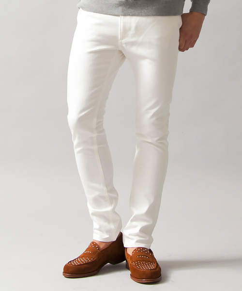 BEAUTY&YOUTH UNITED ARROWS（ビューティーアンドユースユナイテッドアローズ）の「【WEB限定】by ∴ ホワイト/デニム 5ポケット スキニー パンツ（デニムパンツ・メンズ・オフホワイト・MEDIUM/X-LARGE/SMALL/LARGE）」の12枚目の写真