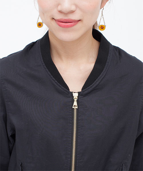 NANO universe（ナノユニバース）の「ミリタリーZIPUPブルゾン（ブルゾン・レディース・オフホワイト/カーキ/ネイビー・FREE）」の13枚目の写真