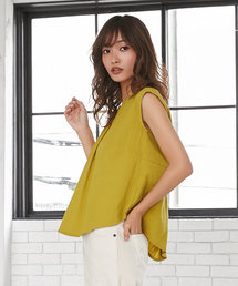 KOBE LETTUCE | バックオープンねじりノースリーブトップス【セットアップOK】(シャツ/ブラウス)