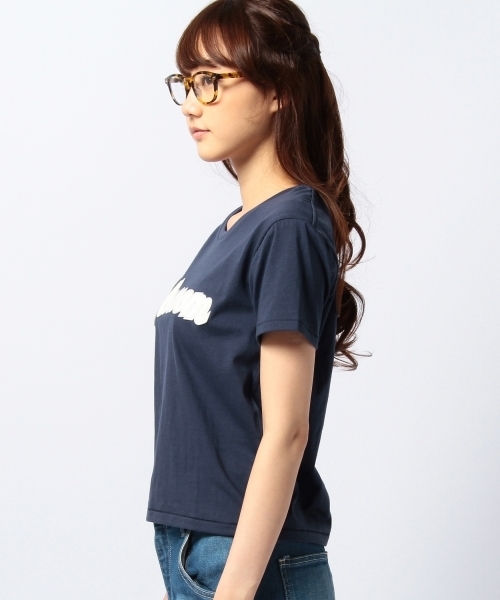 Another Edition（アナザーエディション）の「AE hello Blossam T（Tシャツ/カットソー・レディース・ホワイト/ネイビー・フリー）」の9枚目の写真