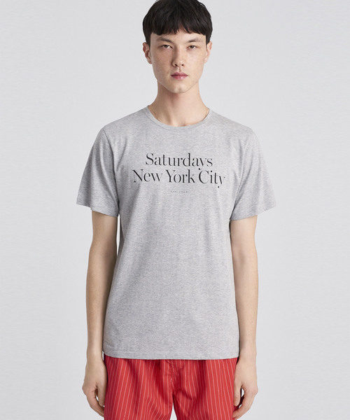 Saturdays NYC（サタデーズ ニューヨークシティ ）の「Miller Standard T-Shirt（Tシャツ/カットソー・メンズ・ブラック/ネイビー/ターコイズブルー/ワイン/グレー・XL/XS/S/M/L）」の3枚目の写真