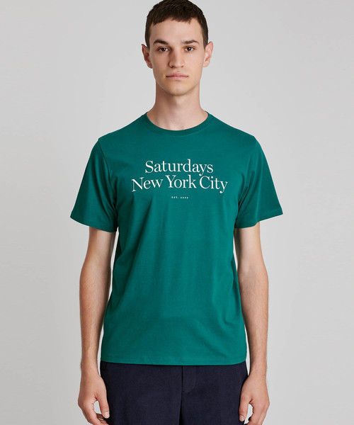 Saturdays NYC（サタデーズ ニューヨークシティ ）の「Miller Standard T-Shirt（Tシャツ/カットソー・メンズ・ブラック/ネイビー/ターコイズブルー/ワイン/グレー・XL/XS/S/M/L）」の5枚目の写真