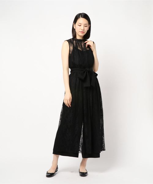 La TOTALITE(ラトータリテ)の「【kaene/カエン】レースジレ付きオールインワン【手洗い可能】(その他パンツ・レディース・ブラック・FREE)」の4枚目の写真
