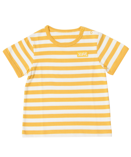 X-girl Stages(エックスガールステージス)の「BASIC BORDER S/S TOP (4T~7T)(Tシャツ/カットソー・キッズ・ネイビー/イエロー/レッド・7T/5T/4T/6T)」の3枚目の写真