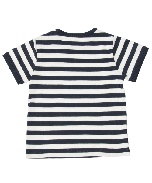 X-girl Stages(エックスガールステージス)の「BASIC BORDER S/S TOP (4T~7T)(Tシャツ/カットソー・キッズ・ネイビー/イエロー/レッド・7T/5T/4T/6T)」の4枚目の写真