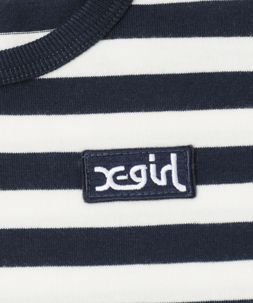 X-girl Stages(エックスガールステージス)の「BASIC BORDER S/S TOP (4T~7T)(Tシャツ/カットソー・キッズ・ネイビー/イエロー/レッド・7T/5T/4T/6T)」の5枚目の写真