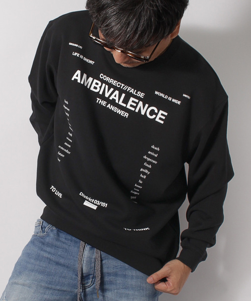 LIBERTY CITY（リバティシティ）の「【LIBERTY CITY/リバティーシティ】 [AMBIVALENCE] ビッグシルエットスウェット（スウェット・メンズ・ホワイト/ブラック/ベージュ/レッド・2/4/3）」の2枚目の写真