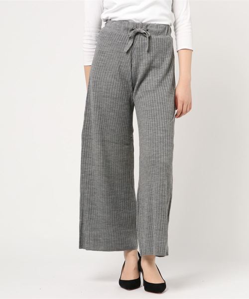 STYLEBLOCK(スタイルブロック)の「ワイドリブニットパンツ(その他パンツ・レディース・ミックスグレー/ライトベージュ/ブラック/ピンク系その他・M)」の8枚目の写真