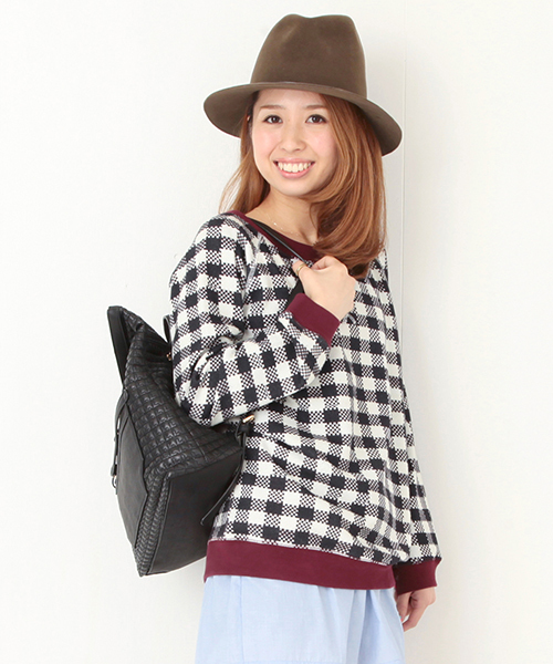 Ray BEAMS(レイビームス)の「NC.2 / "Vichy" スウェット(スウェット・レディース・その他1・ONE SIZE)」の1枚目の写真