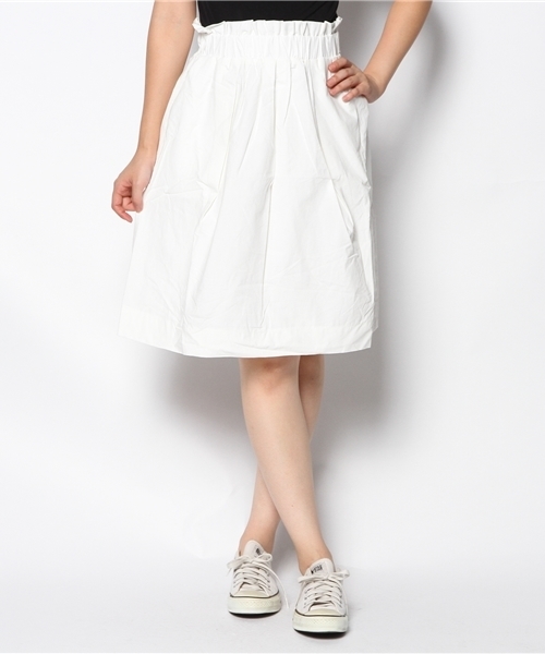 mystic(ミスティック)の「ハリ感タックギャザースカート(スカート・レディース・ブラック/イエロー/オフホワイト/レッド・フリ-)」の2枚目の写真