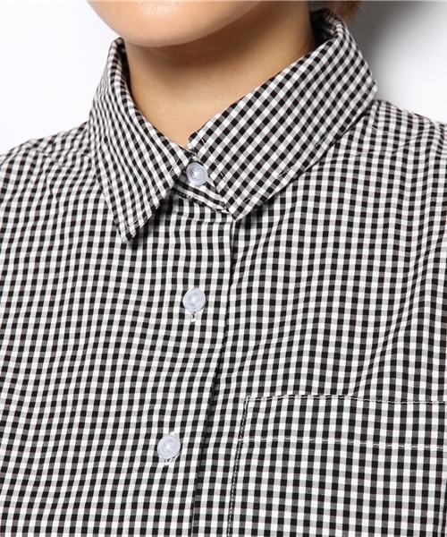 WEGO（ウィゴー）の「WEGO/ベーシックシャツ（シャツ/ブラウス・レディース・ホワイト/ブラック/ブルー/レッド/トリコロール/サックスブルー・FREE）」の15枚目の写真