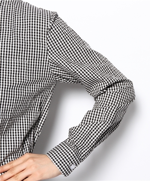 WEGO（ウィゴー）の「WEGO/ベーシックシャツ（シャツ/ブラウス・レディース・ホワイト/ブラック/ブルー/レッド/トリコロール/サックスブルー・FREE）」の7枚目の写真