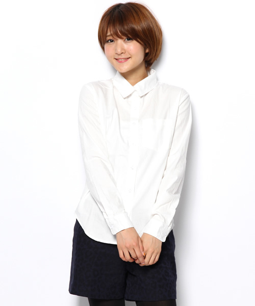 WEGO（ウィゴー）の「WEGO/ベーシックシャツ（シャツ/ブラウス・レディース・ホワイト/ブラック/ブルー/レッド/トリコロール/サックスブルー・FREE）」の21枚目の写真