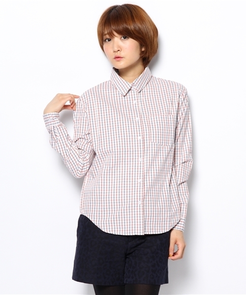 WEGO（ウィゴー）の「WEGO/ベーシックシャツ（シャツ/ブラウス・レディース・ホワイト/ブラック/ブルー/レッド/トリコロール/サックスブルー・FREE）」の22枚目の写真