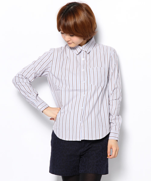 WEGO（ウィゴー）の「WEGO/ベーシックシャツ（シャツ/ブラウス・レディース・ホワイト/ブラック/ブルー/レッド/トリコロール/サックスブルー・FREE）」の19枚目の写真