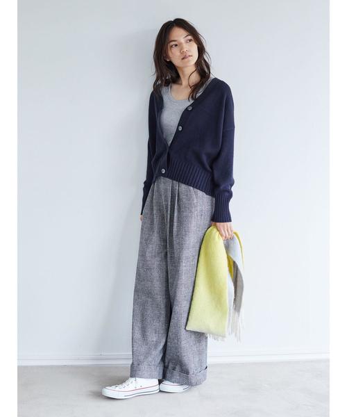 AMERICAN HOLIC（アメリカンホリック）の「Vネックショートニットカーディガン　＊（カーディガン/ボレロ・レディース・ブラック/ネイビー/アイボリー/マスタード/モカ/杢グレー・M/L）」の21枚目の写真