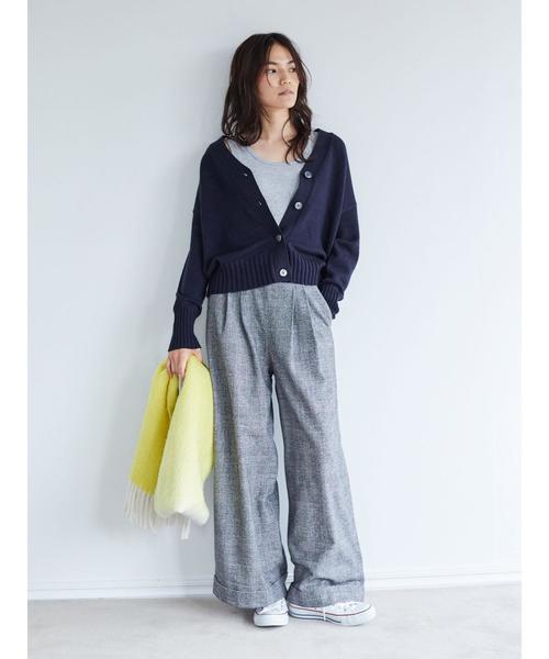 AMERICAN HOLIC（アメリカンホリック）の「Vネックショートニットカーディガン　＊（カーディガン/ボレロ・レディース・ブラック/ネイビー/アイボリー/マスタード/モカ/杢グレー・M/L）」の17枚目の写真
