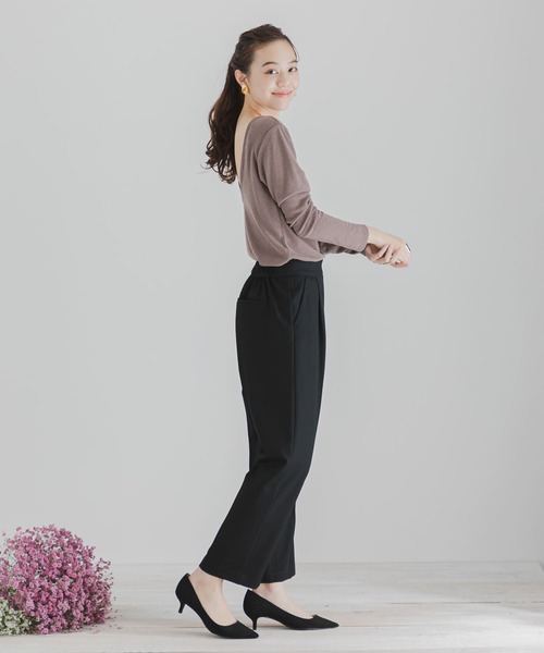 SENSE OF PLACE by URBAN RESEARCH(センスオブプレイスバイアーバンリサーチ)の「CARREMANテーパードパンツ(その他パンツ・レディース・ライトグレー/ベージュ系その他/ベージュ/ブラック・SMALL/MEDIUM/X-SMALL/LARGE)」の18枚目の写真