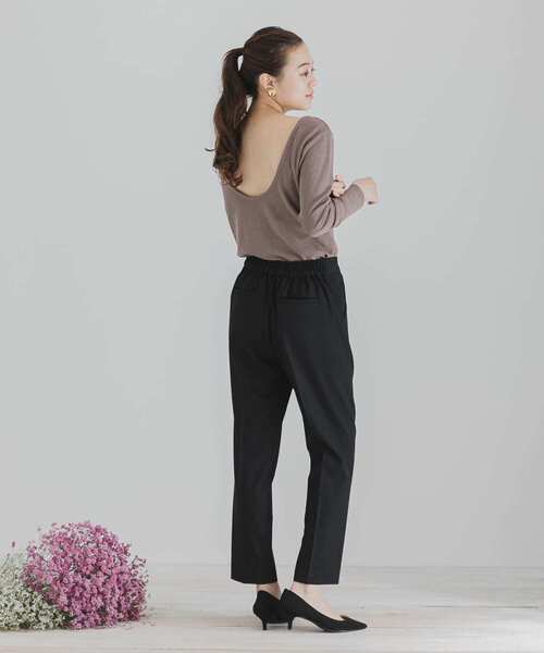 SENSE OF PLACE by URBAN RESEARCH(センスオブプレイスバイアーバンリサーチ)の「CARREMANテーパードパンツ(その他パンツ・レディース・ライトグレー/ベージュ系その他/ベージュ/ブラック・SMALL/MEDIUM/X-SMALL/LARGE)」の17枚目の写真