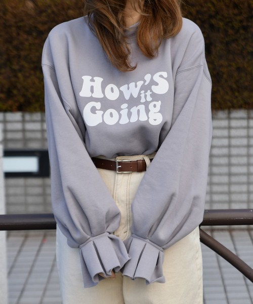 PairPair(ペアペア)の「裏起毛タックフレア袖プルオーバー(スウェット・レディース・アイボリー/モカ/ラベンダー・FREE)」の11枚目の写真