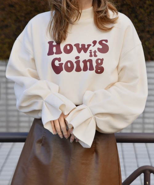 PairPair(ペアペア)の「裏起毛タックフレア袖プルオーバー(スウェット・レディース・アイボリー/モカ/ラベンダー・FREE)」の10枚目の写真