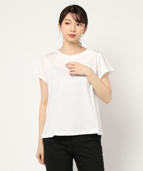 KID BLUE（キッドブルー）の「キッドブルー -20リブ＆天竺 -半袖トップス -KOON307 -kidblue（Tシャツ/カットソー・レディース・ブラック/オフホワイト・M）」の2枚目の写真