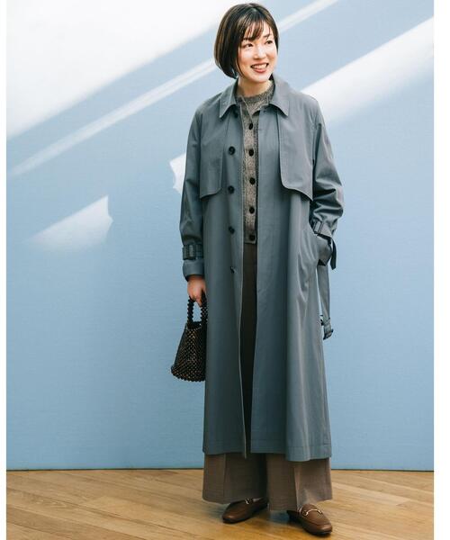 BEAUTY&YOUTH UNITED ARROWS(ビューティーアンドユースユナイテッドアローズ)の「BY ドライギャバジンフラップコートо(ステンカラーコート・レディース・ベージュ/オリーブ・SMALL/MEDIUM)」の15枚目の写真