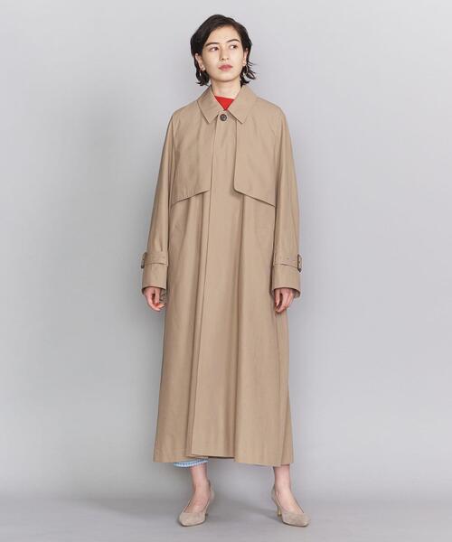 BEAUTY&YOUTH UNITED ARROWS(ビューティーアンドユースユナイテッドアローズ)の「BY ドライギャバジンフラップコートо(ステンカラーコート・レディース・ベージュ/オリーブ・SMALL/MEDIUM)」の17枚目の写真