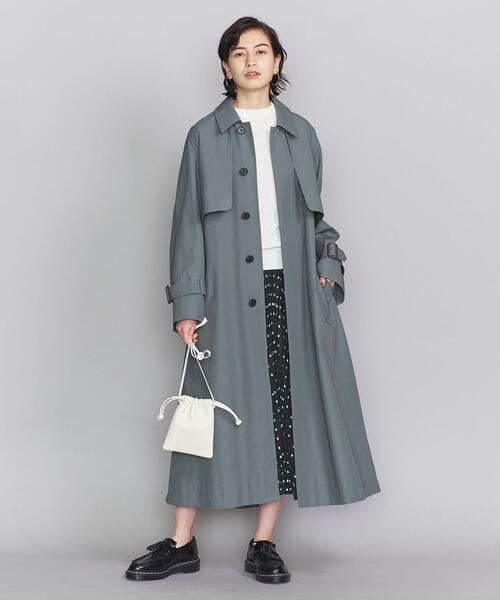 BEAUTY&YOUTH UNITED ARROWS(ビューティーアンドユースユナイテッドアローズ)の「BY ドライギャバジンフラップコートо(ステンカラーコート・レディース・ベージュ/オリーブ・SMALL/MEDIUM)」の7枚目の写真