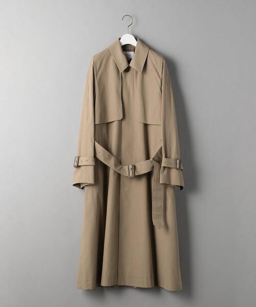 BEAUTY&YOUTH UNITED ARROWS(ビューティーアンドユースユナイテッドアローズ)の「BY ドライギャバジンフラップコートо(ステンカラーコート・レディース・ベージュ/オリーブ・SMALL/MEDIUM)」の6枚目の写真