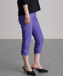 UVカット/接触冷感　美脚裾くしゅパンツ（股下４８ｃｍ）