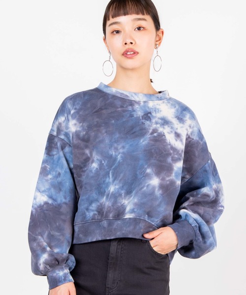 WEGO(ウィゴー)の「WEGO/タイダイスウェット(スウェット・レディース・ブルー/ピンク・FREE)」の2枚目の写真