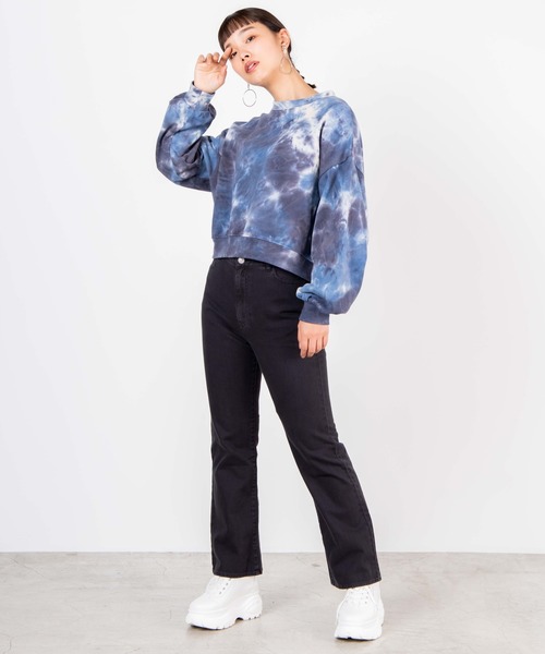 WEGO(ウィゴー)の「WEGO/タイダイスウェット(スウェット・レディース・ブルー/ピンク・FREE)」の5枚目の写真