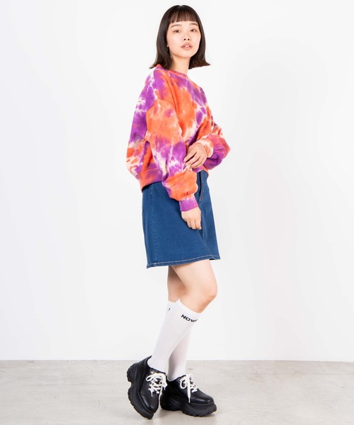 WEGO(ウィゴー)の「WEGO/タイダイスウェット(スウェット・レディース・ブルー/ピンク・FREE)」の6枚目の写真