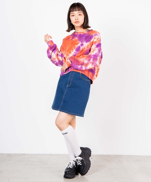 WEGO(ウィゴー)の「WEGO/タイダイスウェット(スウェット・レディース・ブルー/ピンク・FREE)」の7枚目の写真