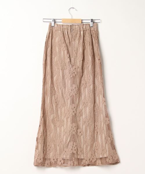 flower（フラワー）の「シアーレーススカート（スカート・レディース・ベージュ/パープル・FREE）」の3枚目の写真