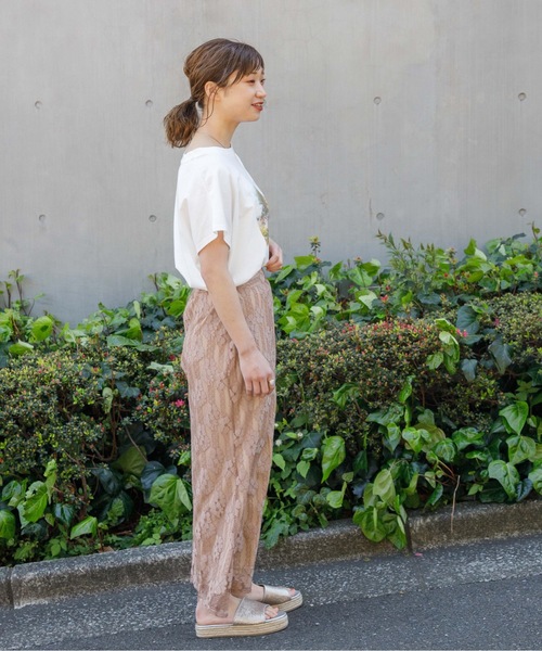 flower（フラワー）の「シアーレーススカート（スカート・レディース・ベージュ/パープル・FREE）」の12枚目の写真