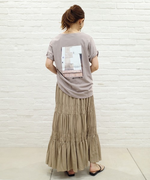 DouDou(ドゥドゥ)の「プリーツシャーリングスカート(スカート・レディース・オフホワイト/ベージュ・FREE)」の19枚目の写真