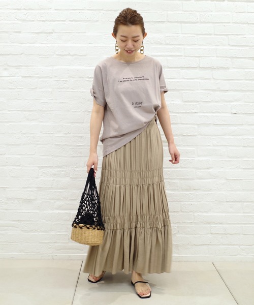 DouDou(ドゥドゥ)の「プリーツシャーリングスカート(スカート・レディース・オフホワイト/ベージュ・FREE)」の20枚目の写真