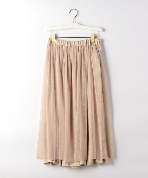 green label relaxing(グリーンレーベルリラクシング)の「FFC チュール & サテン リバーシブル スカート(スカート・レディース・シャーベット/ライトグレー/モカ・FREE)」の3枚目の写真