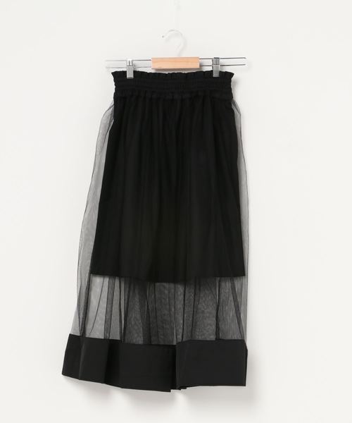 WEGO（ウィゴー）の「WEGO/シアーラインシャーリングスカート（スカート・レディース・ブラック/アイボリー・FREE）」の12枚目の写真
