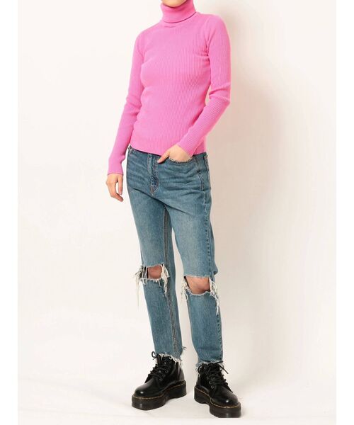 jouetie（ジュエティ）の「ベーシックカラータートル（ニット/セーター・レディース・ブラック/ピンク/イエロー/グリーン・MEDIUM）」の15枚目の写真