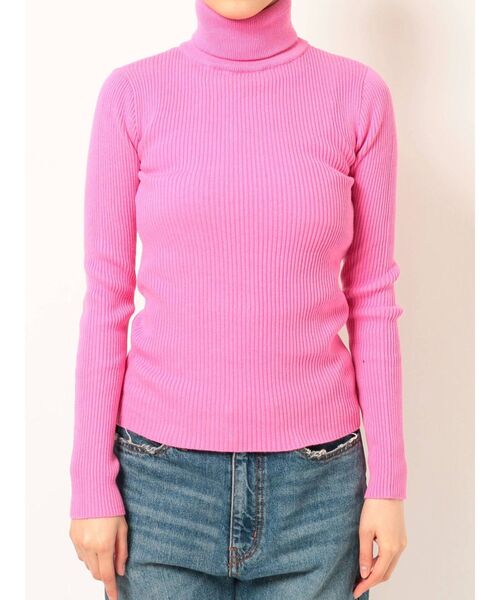 jouetie（ジュエティ）の「ベーシックカラータートル（ニット/セーター・レディース・ブラック/ピンク/イエロー/グリーン・MEDIUM）」の14枚目の写真