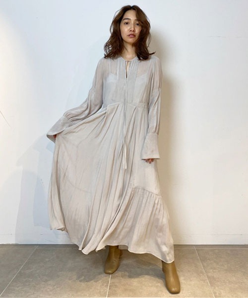 ワンピース Frayシフォンロングワンピース ワンピース Fray I D フレイアイディー のファッション
