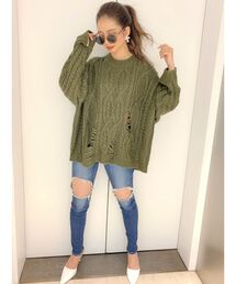 グラインダーケーブルニット TOPS