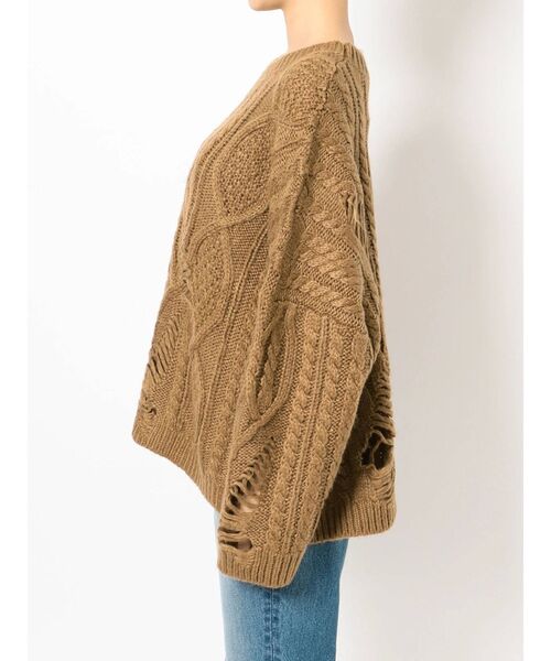 GYDA（ジェイダ）の「グラインダーケーブルニット TOPS（ニット/セーター・レディース・グレー/グリーン/マスタード・FREE）」の15枚目の写真