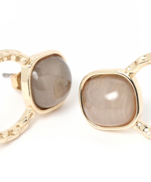 LAKOLE（ラコレ）の「デザインサークルカラーピアス / LAKOLE（ピアス（両耳用）・レディース・ホワイト/ブルー/グリーン/クリアレッド/グレー・FREE）」の9枚目の写真