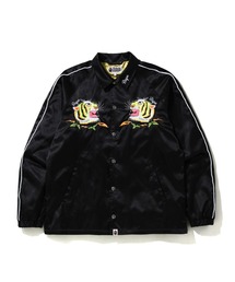A Bathing Ape ブラック コーチジャケット Mサイズ A BATHING APE ナイロンジャケット BAPE LOGO COACH JACKET M
